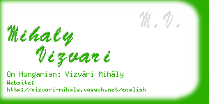mihaly vizvari business card